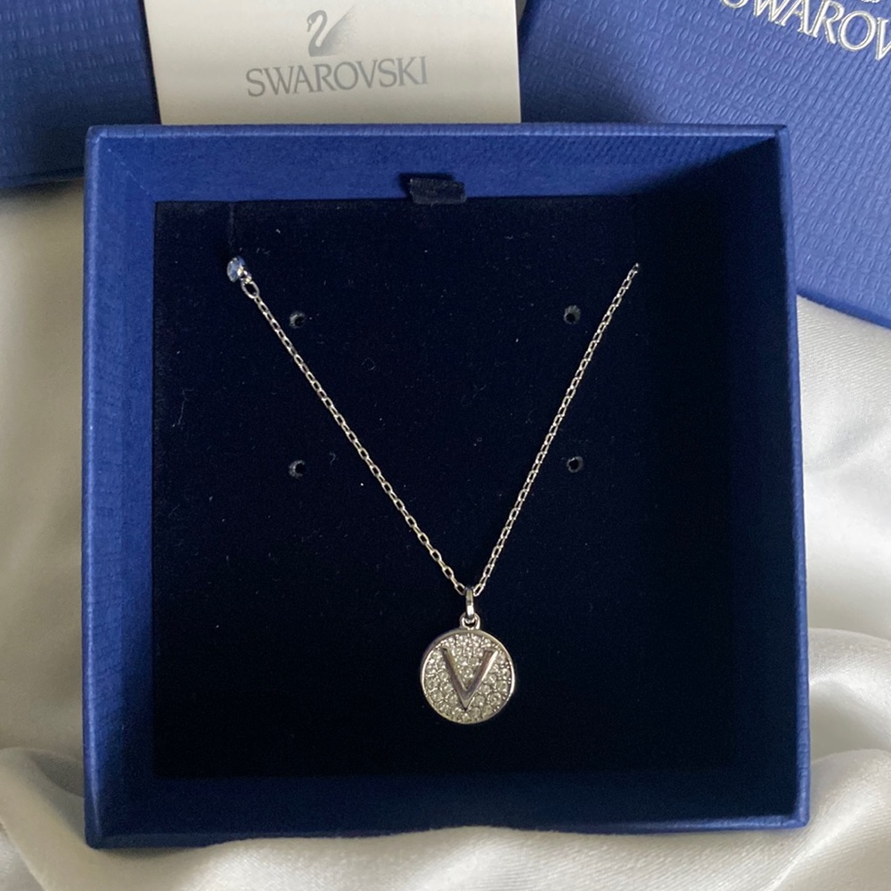 Swarovski Necklace with Letter Pendant